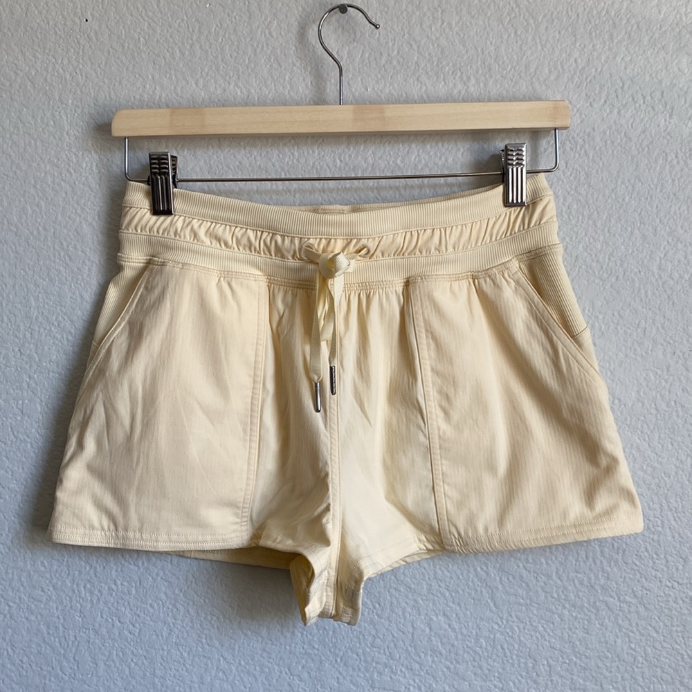 lululemon butter cream dance studio shorts